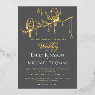 Rustic Woodland Love Birds  Romantic Wedding