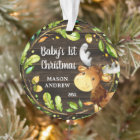Rustic Woodland Moose Baby's First Christmas