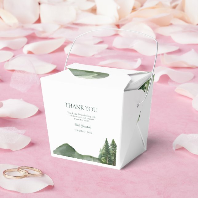 Rustic Woodland Mountain Forest Pine Wedding Thank Favour Box (Wedding)