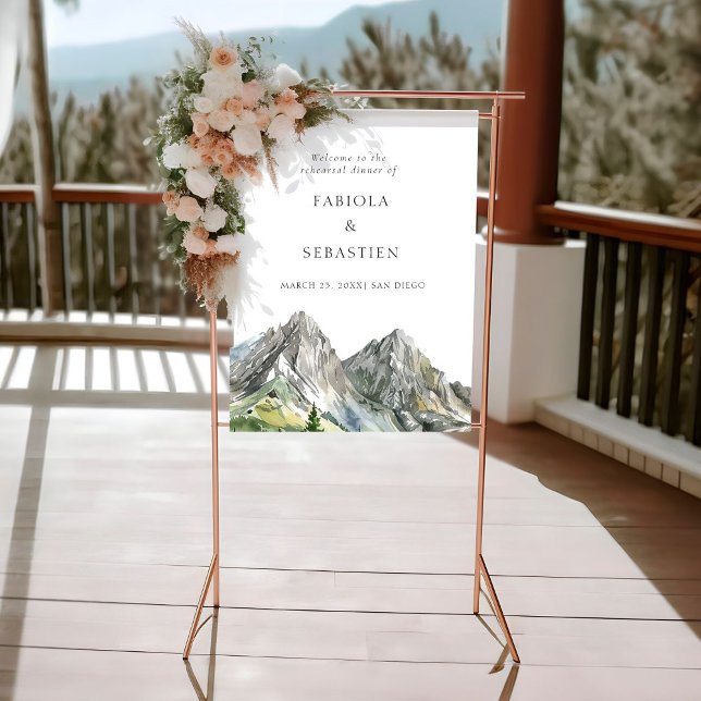 Rustic Woodland Mountain Forest Rehearsal Welcome Poster (Creator Uploaded)