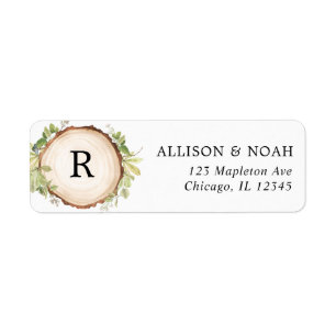 Rustic woodland outdoor forest wood slice wedding