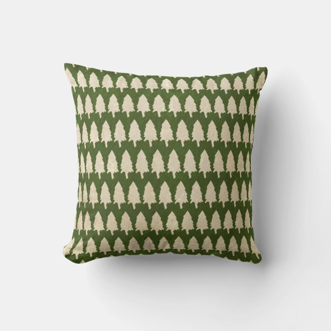 Rustic Woodland Pine Tree Pillows (Front)