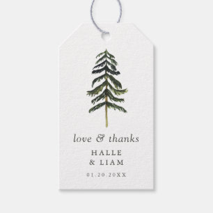 Rustic Woodland Pine Tree Wedding Gift Tags
