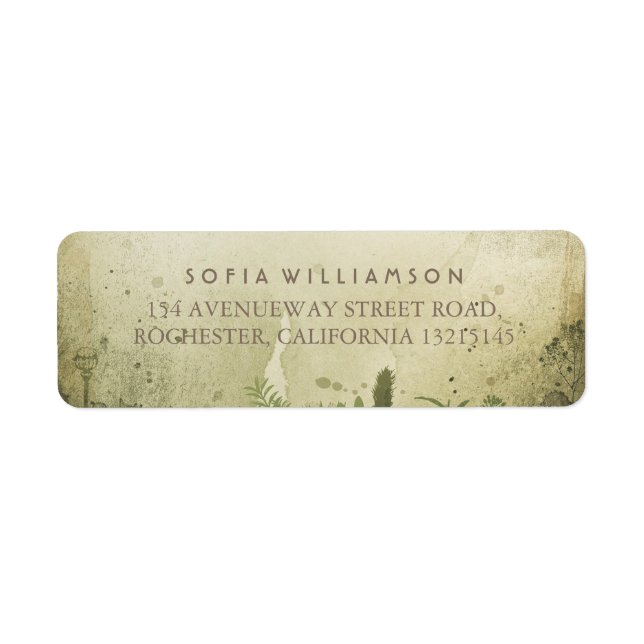 Rustic Woodland Return Address Labels (Front)