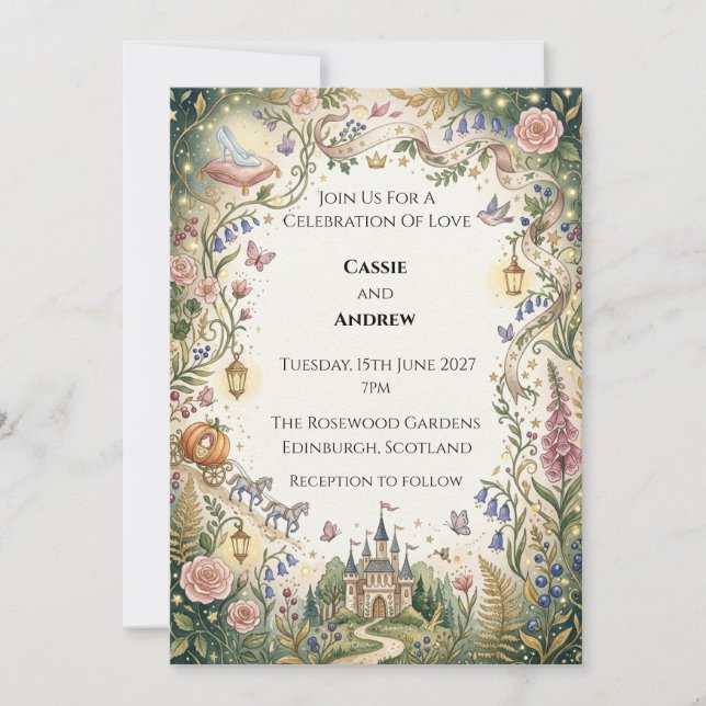 Rustic Woodland Wedding Invitation (Front)