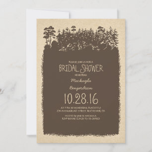 Rustic Woodland - Woods Bridal Shower Invites