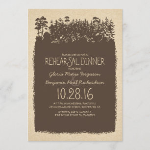 Rustic Woodland - Woods Rehearsal Dinner Invites