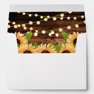 Rustic Woods and Sunflower Wedding Envelope