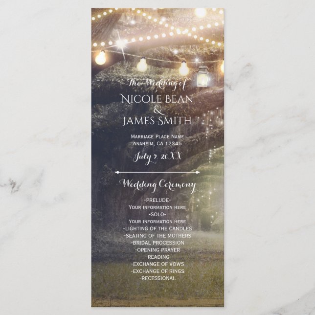 Rustic Woods Enchanted Forest & Lights Program Programme (Front)