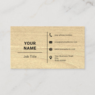 Rustic Woodworker Construction Carpentry Handyman Business Card