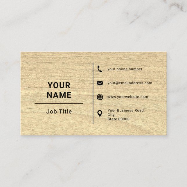 Rustic Woodworker Construction Carpentry Handyman Business Card (Front)