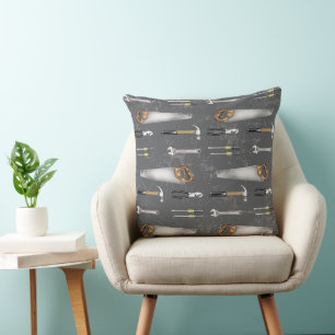 Rustic Workman Hand Tools Cushion