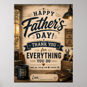 Rustic Workshop Father’s Day Poster