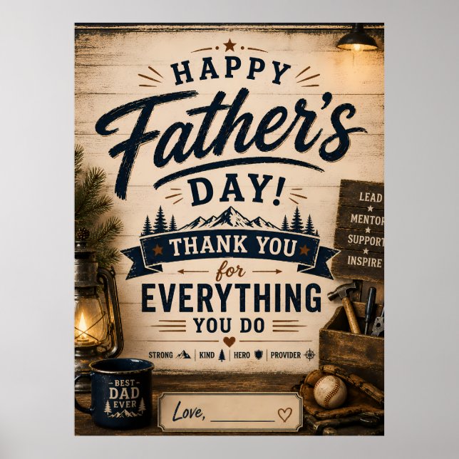 Rustic Workshop Father’s Day Poster (Front)