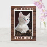 Rustic World's Best Cat Mum Birthday Photo