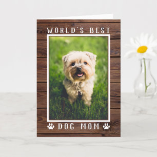 Rustic World's Best Dog Mum Mother's Day Photo Card
