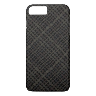 Rustic Woven Elegant Black Burlap iPhone 8 Plus/7 Plus Case