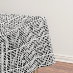 Rustic Woven Elegant Silver Burlap Tablecloth