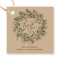 Rustic wreath thank you shower favour tag