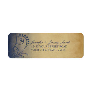 Rustic Yellow and Grey Bohemian Return Address