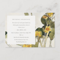 Rustic Yellow Daffodil Floral Wedding Reception