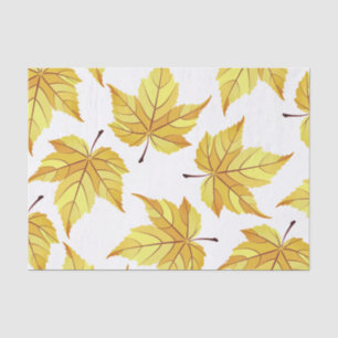 Rustic Yellow Fall Leaves Tissue Paper
