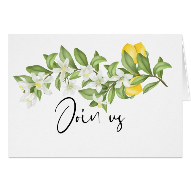 Rustic Yellow Lemons and Foliage Wedding  (Front Horizontal)
