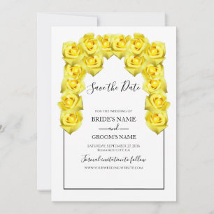 Rustic Yellow Roses Wedding Save The Date