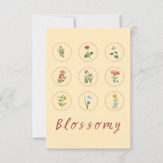 Rustic Yellow Vintage Daffodils Blossom Collage Thank You Card