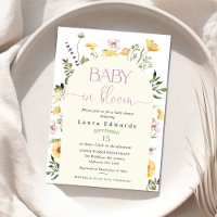 Rustic Yellow Wildflower Baby in Bloom Baby Shower