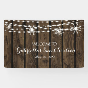 Rustic Yet Dreamy Winter Sweet Sixteen Banner