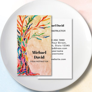 Rustic Yoga Instructor Business Card