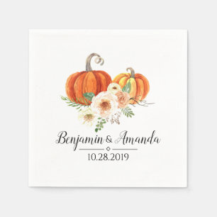 Rustica Pumpkins Fall Wedding Napkin