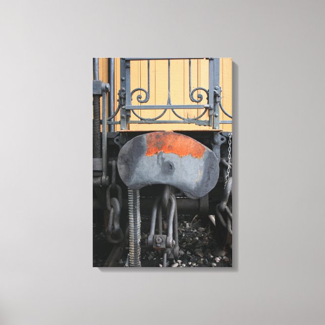 Rusting Buffer Old Steam Train Le Mastrou Canvas (Front)