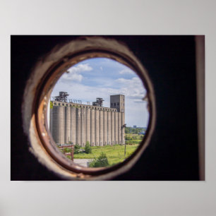 Rusting Grain Silo Poster