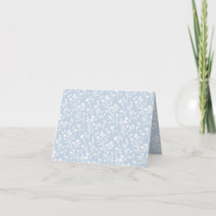 Rustling Blooms Neutral - Dusty Blue Thank You Card
