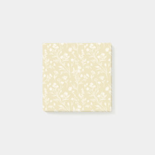 Rustling Blooms Neutral - Golden Wheat Post-it Notes