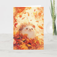 Rustling Leaves Happy Hedgehog