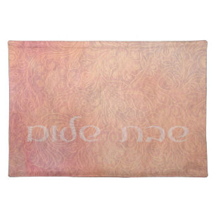 Rusty and Feminine Shabbat Shalom Challah Cover Placemat