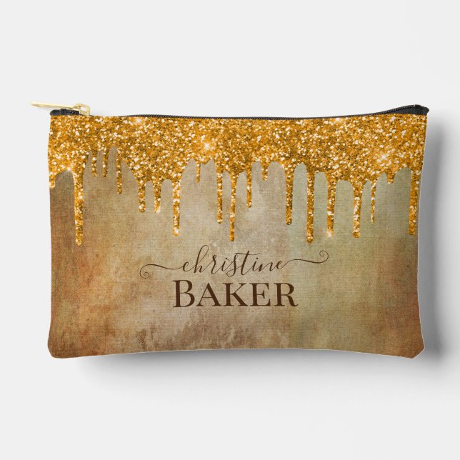 Rusty and Gold Accessory Pouch (Front)