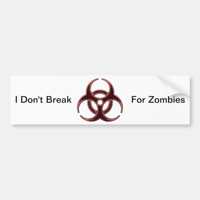 Rusty Bio Hazard Symbol Bumper Sticker (Front)