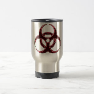 Rusty Bio Hazard Symbol Travel Mug