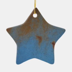 Rusty Blue background Ceramic Tree Decoration