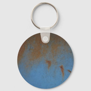Rusty Blue background Key Ring