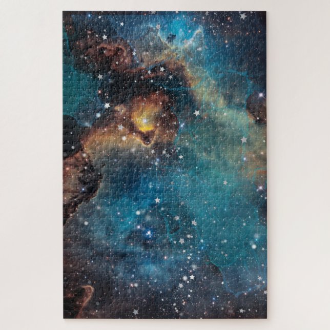 Rusty Blue Cloud Nebula Jigsaw Puzzle (Vertical)