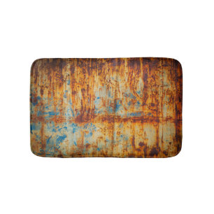 Rusty Blue Metal Texture Bath Mat