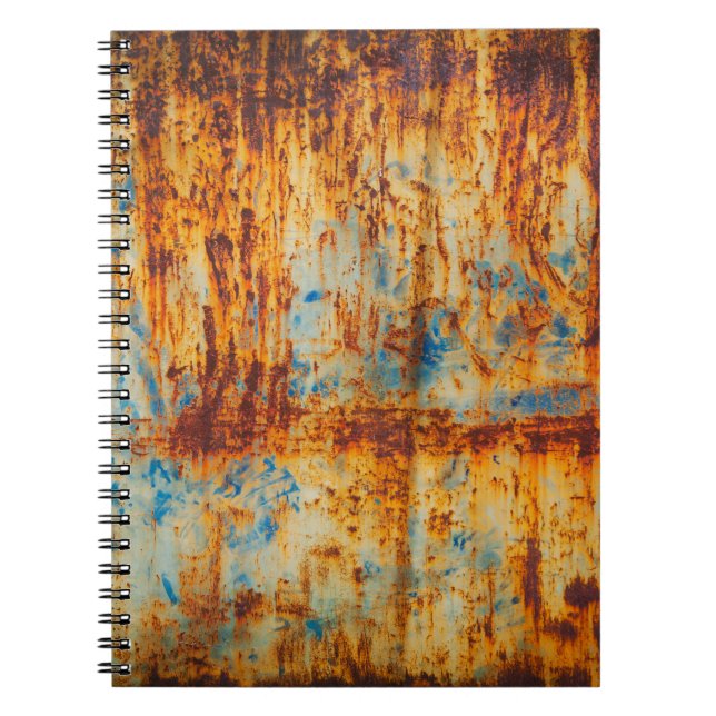 Rusty Blue Metal Texture Notebook (Front)