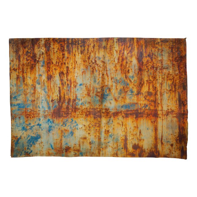 Rusty Blue Metal Texture Pillowcase (Front)
