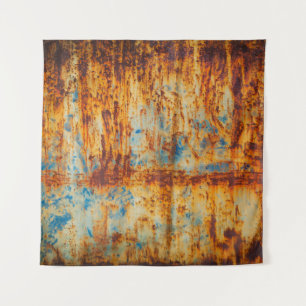 Rusty Blue Metal Texture Tapestry