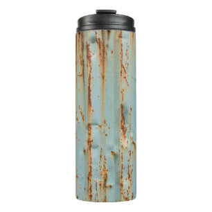 Rusty Blue Painted Metal Texture Thermal Tumbler